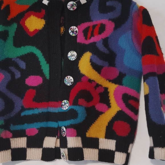 Colorful Abstract Pattern Women's Sweater - Picture 3 of 7